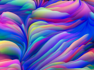 梦幻多彩流体艺术图案