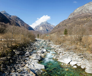 山间清澈溪流风景