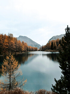 秋日静谧湖景