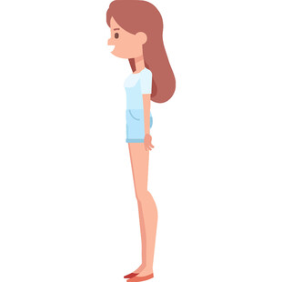 站立的休闲风格女性形象
