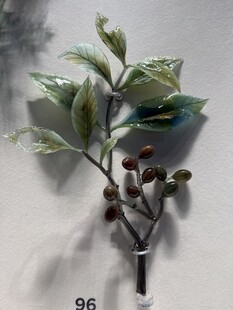 绿叶浆果装饰枝 琉璃制品