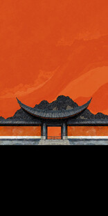 中国风山水风景古风画