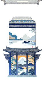 中国风山水风景古风画