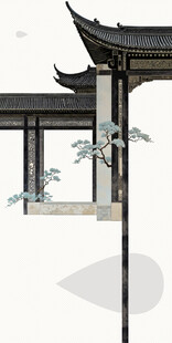 中国风山水风景古风画
