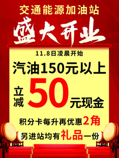 加油站开业海报