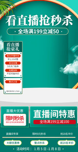 直播秒杀特惠活动海报