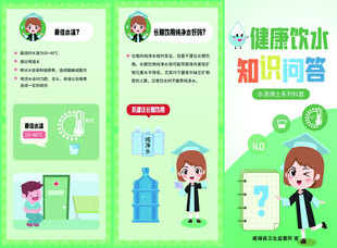 健康饮水知识科普海报