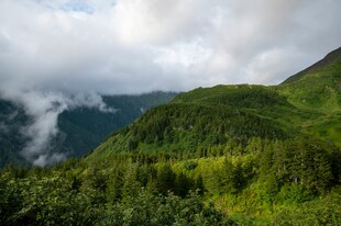 青山云雾间的自然美景
