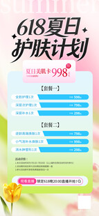 618夏日护肤计划海报