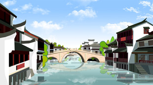 江南水乡风景图