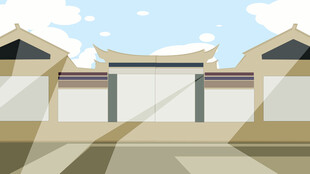 中式传统建筑大门景观