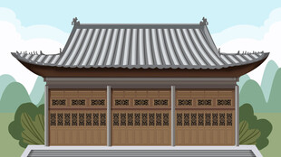 中式传统古建筑外观