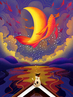 月夜下的奇幻阅读之旅