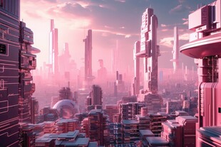 梦幻未来都市景观