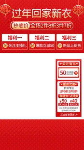 过年回家新衣促销海报
