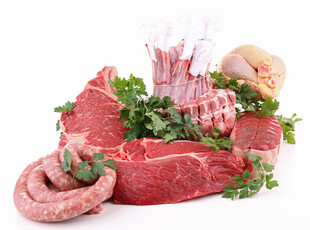 新鲜肉类食材组合