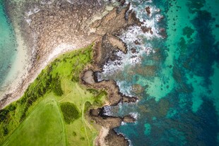 海岸风光碧海绿岸美景
