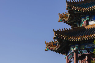 中式古建筑飞檐一角