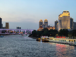 天津海河夜景