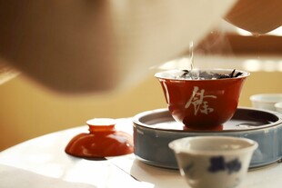 传统中式茶艺冲泡瞬间