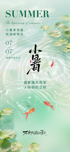 小暑小清新节气海报