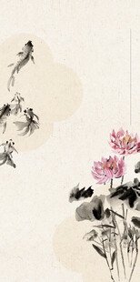 中式花鸟水墨画意境图