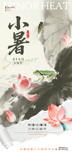 小暑时节荷花图