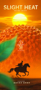 夕阳下草原上的骑马者