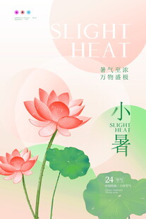 小暑时节的粉嫩荷花图