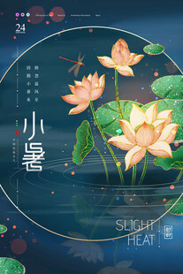 小暑时节的唯美荷花图景
