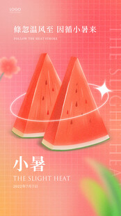 三块西瓜切片展示
