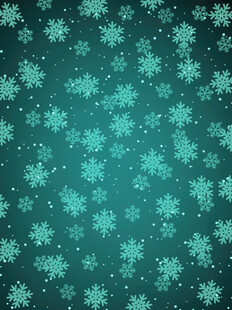 蓝绿色雪花背景图案