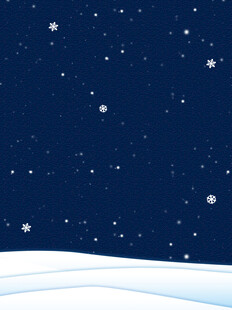 冬日雪景星空背景图