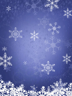 蓝色雪花背景图
