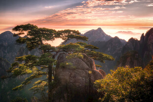 黄山绝美日出风景