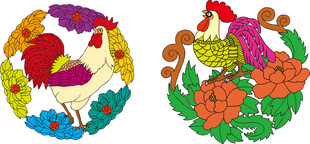 吉祥鸡图案