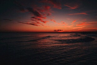 海边绝美日落景象