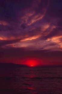 海上壮丽日落美景