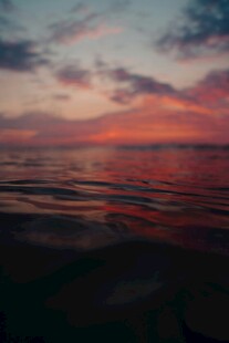 海边绚丽晚霞美景