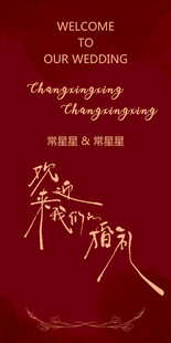 婚礼迎宾牌