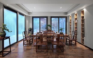 中式典雅餐厅室内景致
