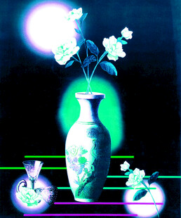 梦幻花瓶插花艺术展示