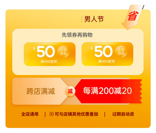 男人节优惠活动促销海报
