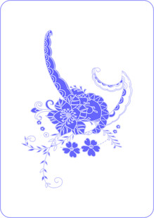 青花瓷风格花纹图案