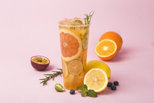 清新水果气泡饮颜值满满