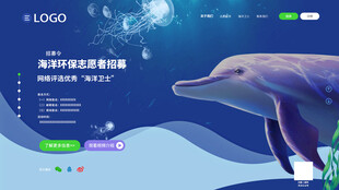 海洋世界中的灵动海豚