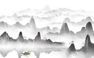 水墨山水意境图