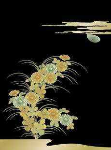 中式水墨风花卉装饰画