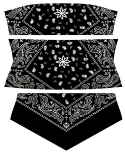 黑白几何花纹服饰图案