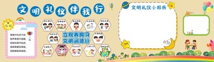 文明礼仪伴我行黑板报 